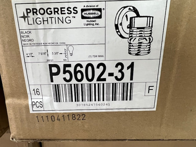 1 LIGHT 75W CLEAR MARINE GLASS OUTDOOR WALL LIGHT BLACK