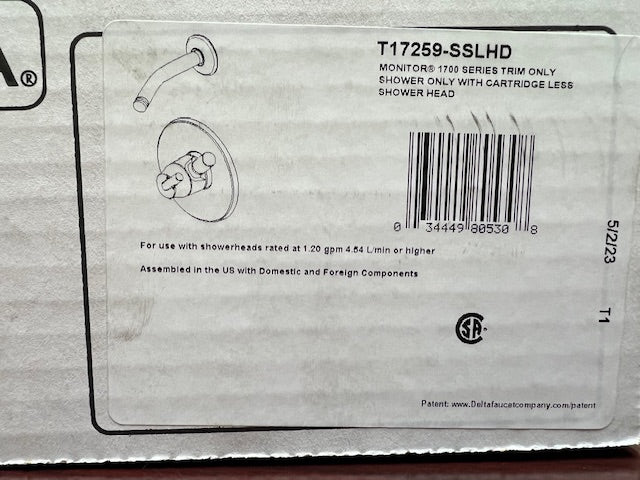 TRINSIC SINGLE HANDLE SHOWER FAUCET IN BRILLIANCE STAINLESS (TRIM ONLY)