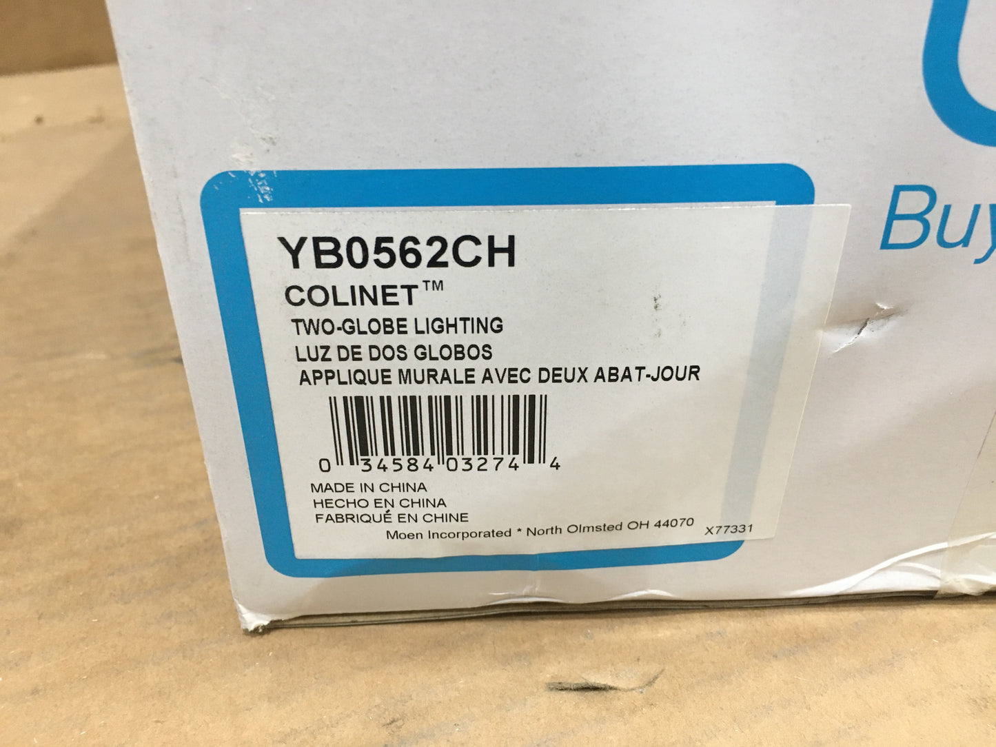 MOENCOLINET 2 LIGHT 21" WIDE BATHROOM VANITY LIGHT, VOLTS: 120