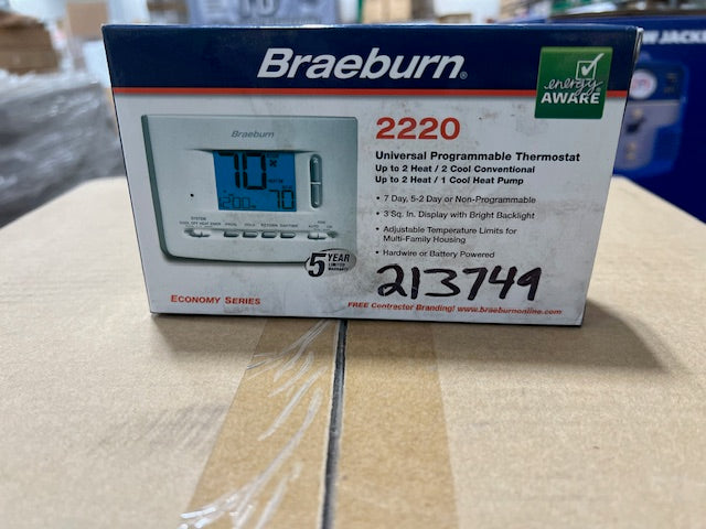 ECONOMY SERIES 2H/2C PROGRAMMABLE THERMOSTAT,  VOLTS: 24
