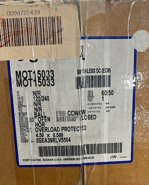 120/240 VOLT ECM BLOWER MOTOR WITHOUT MODULE