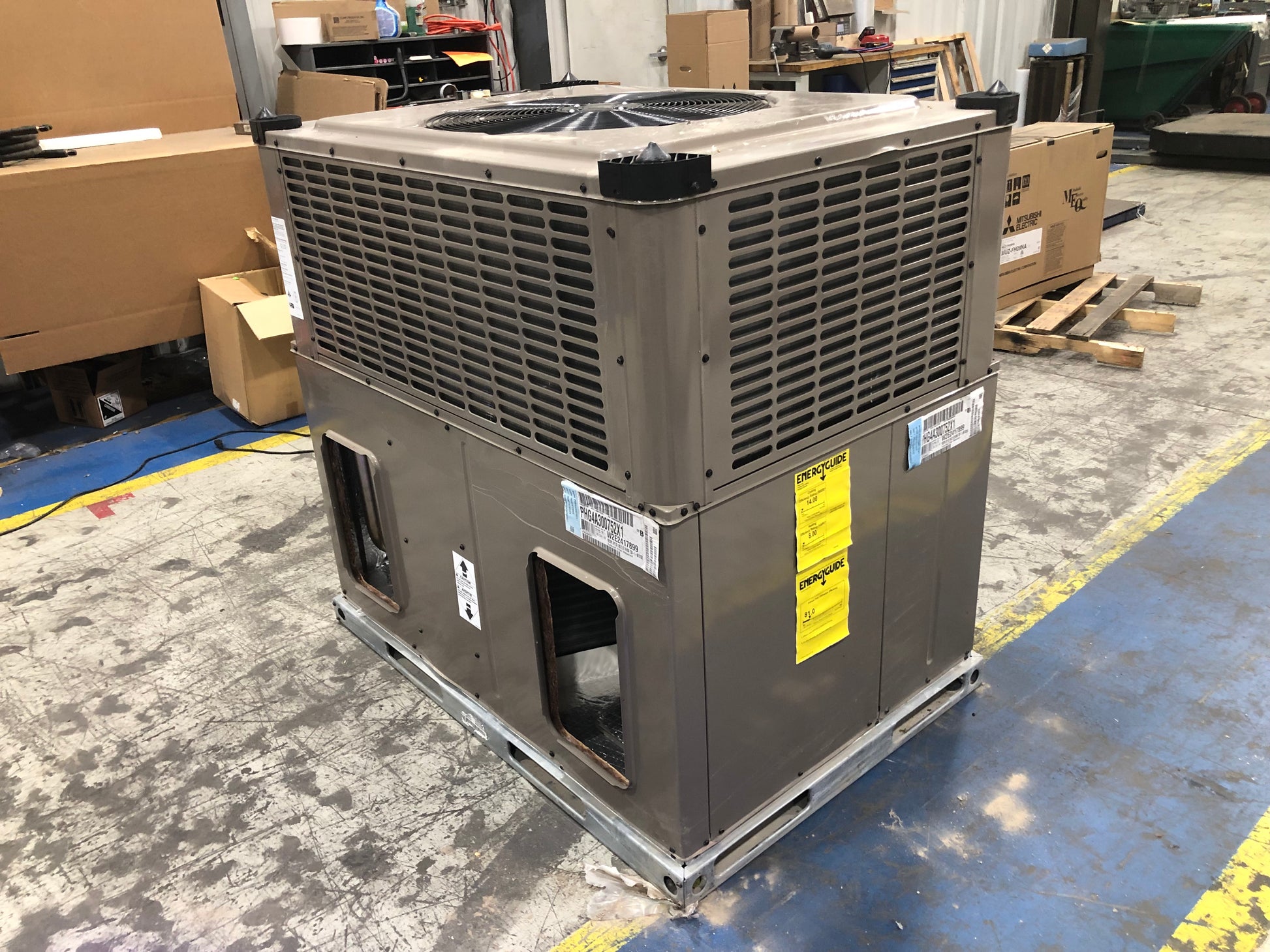 2.5 TON 2-STAGE HEAT/1-STAGE COOL CONVERTIBLE DUAL-FUEL GAS/ELECTRIC ECM VARIABLE SPEED PACKAGED UNIT, 81% AFUE 14 SEER, 208-230/60/1 R-410A