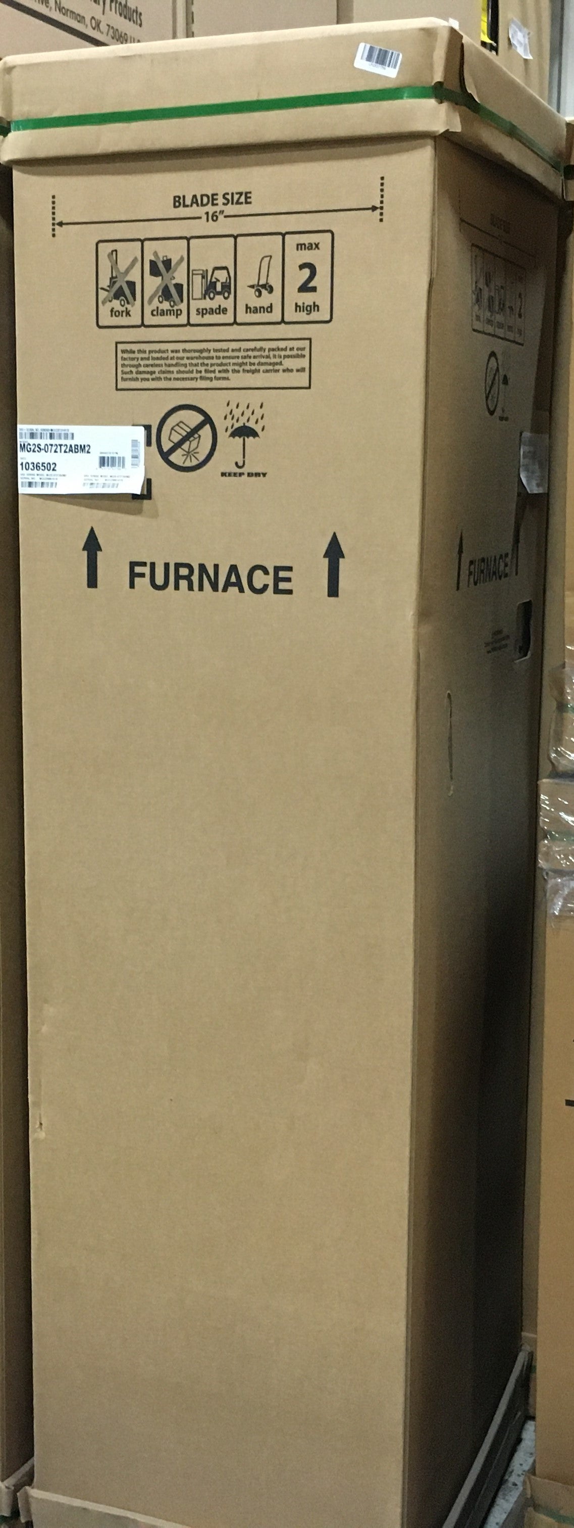 72,000 BTU MANUFACTURED HOUSING TWO-STAGE DOWNFLOW ECM MULTI SPEED GAS FURNACE 96% AFUE 120/60/1 CFM: 1670