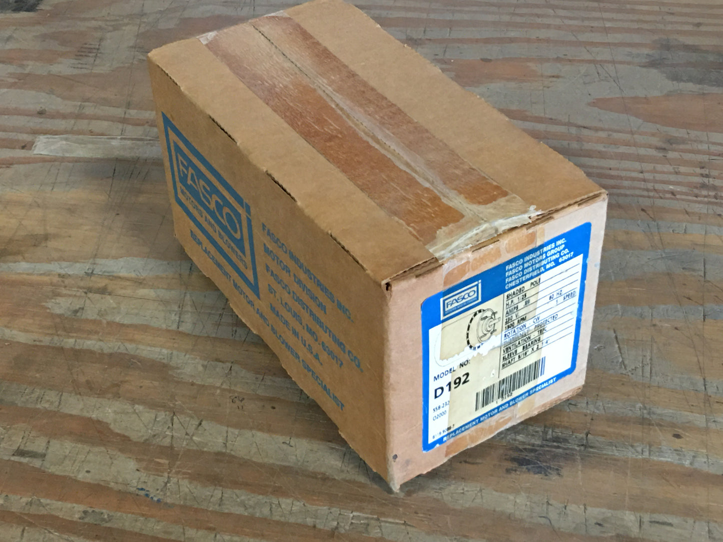 1/25 HP MOTOR 230/60/1 1500 RPM 1 SPEED