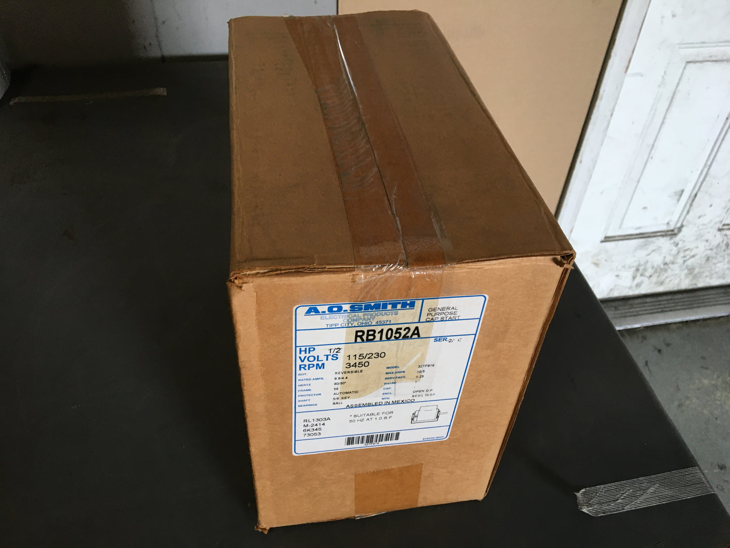 1/2 HP MOTOR 115-230/50-60/1 3450 RPM