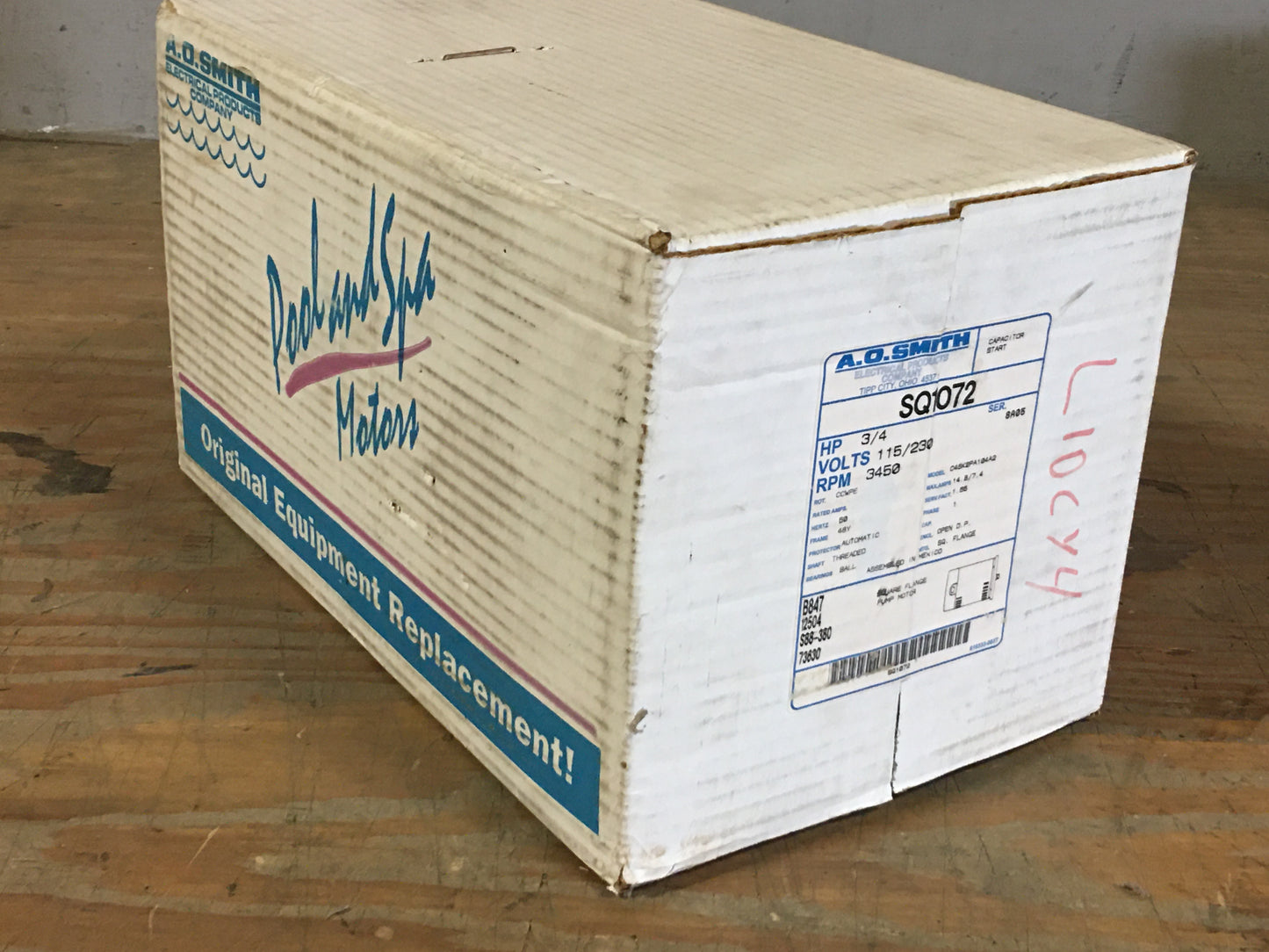 3/4 HP Electric Pool And Spa 115-230/60/1 3450/1