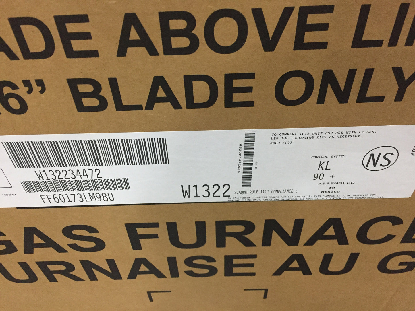 56000 BTU COMMUNICATING COMPATIBLE TWO-STAGE UPFLOW ECM VARIABLE SPEED GAS FURNACE 98% AFUE 115/60/1 CFM: 1200