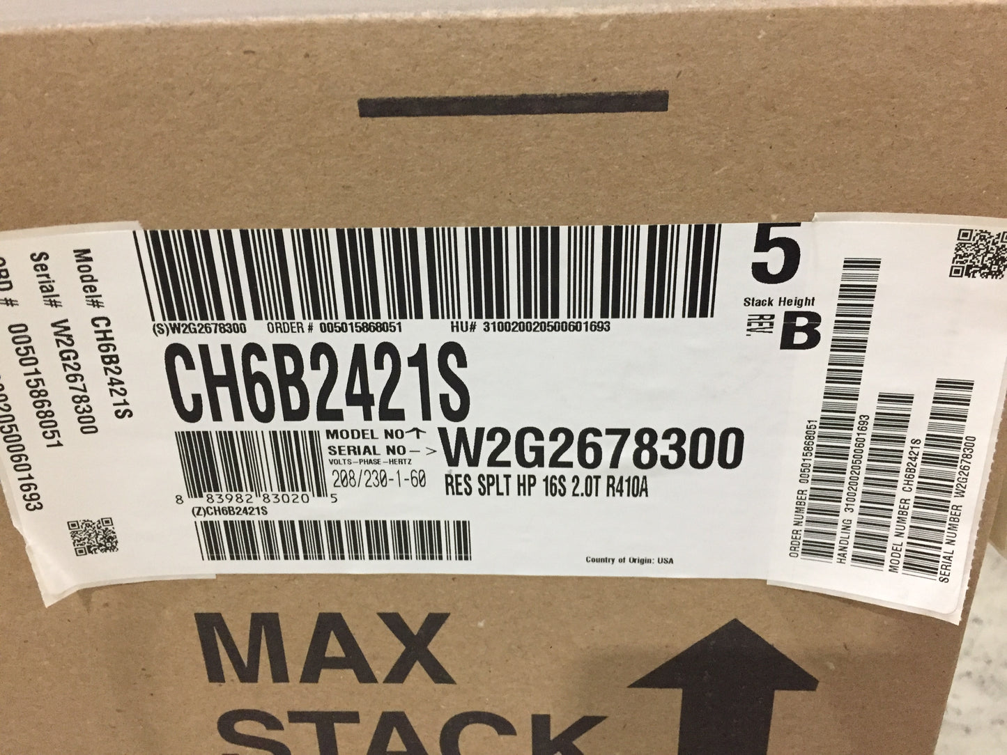 2 TON SPLIT-SYSTEM HEAT PUMP 208-230/60/1 R410A 16 SEER