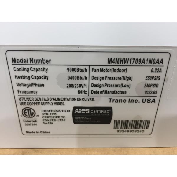 9,000 Btu Single-Zone Heat Pump Mini Split Inverter Set, 17 Seer 208-230/60/1 R-410A