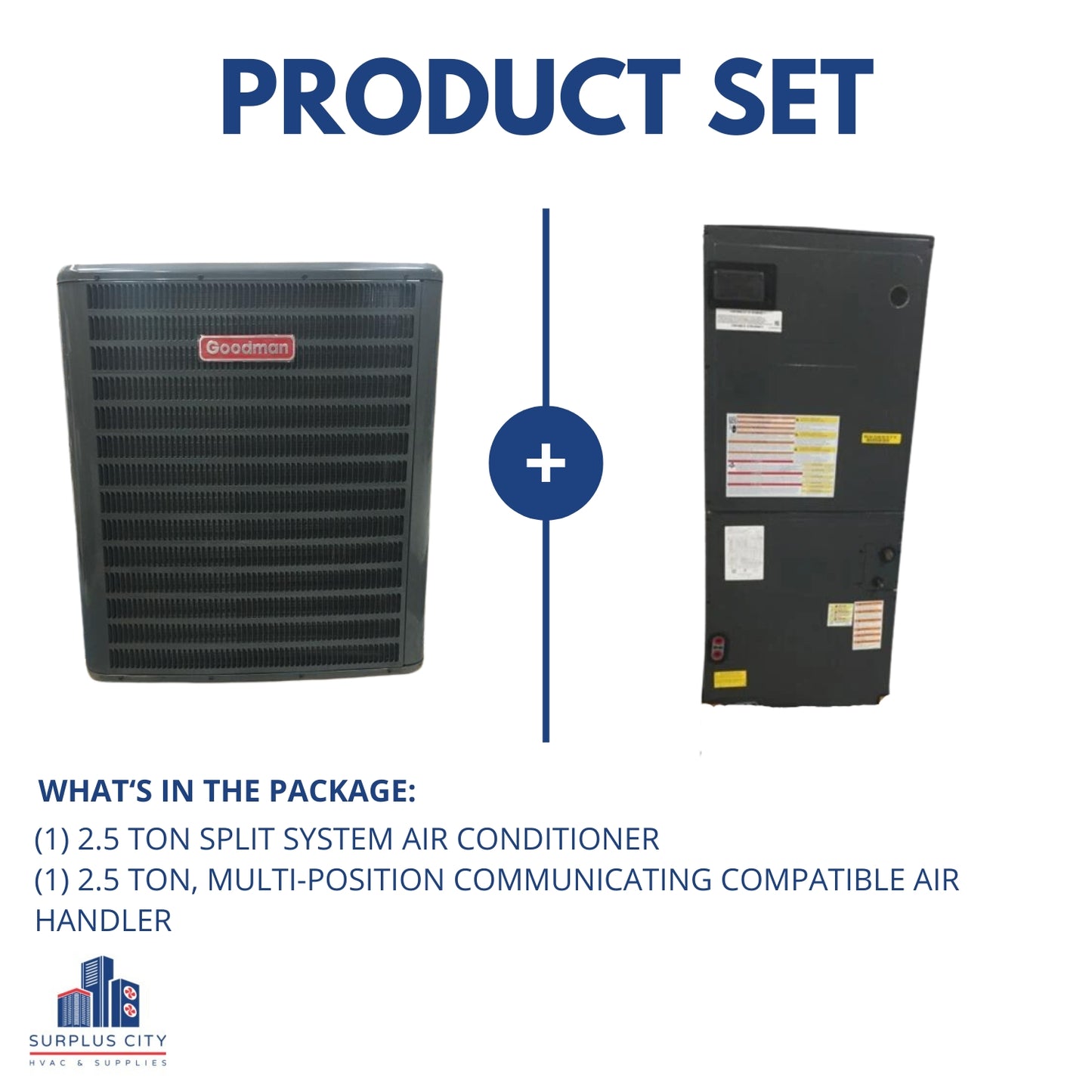 2.5 Ton 15 Seer Air Conditioner With 2.5 Ton Air Handler 208-230/60/1