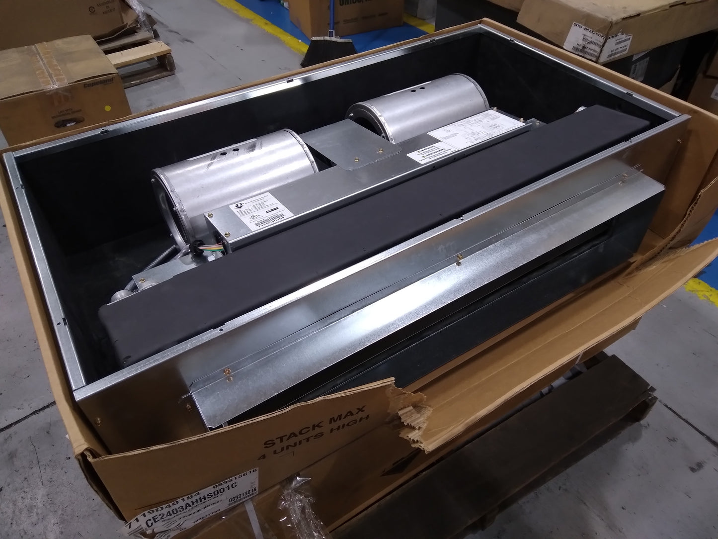 2 Ton AC 5 Speed ECM Soffit Mount Ceiling Air Handler; 208/240/60/1, R-410A, CFM:800