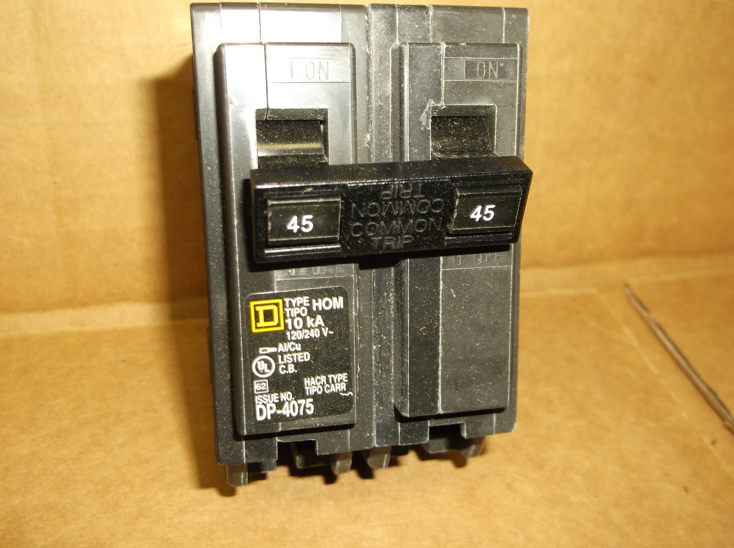 2 Pole 45 Amp 120/240VAC Circuit Breaker