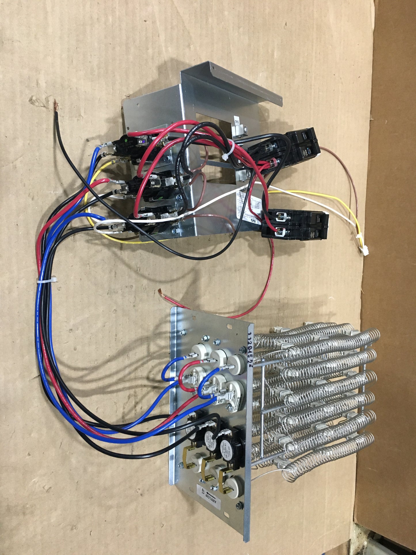 Kit de calefacción eléctrica de 15 Kw con 2 disyuntores 208-240/1