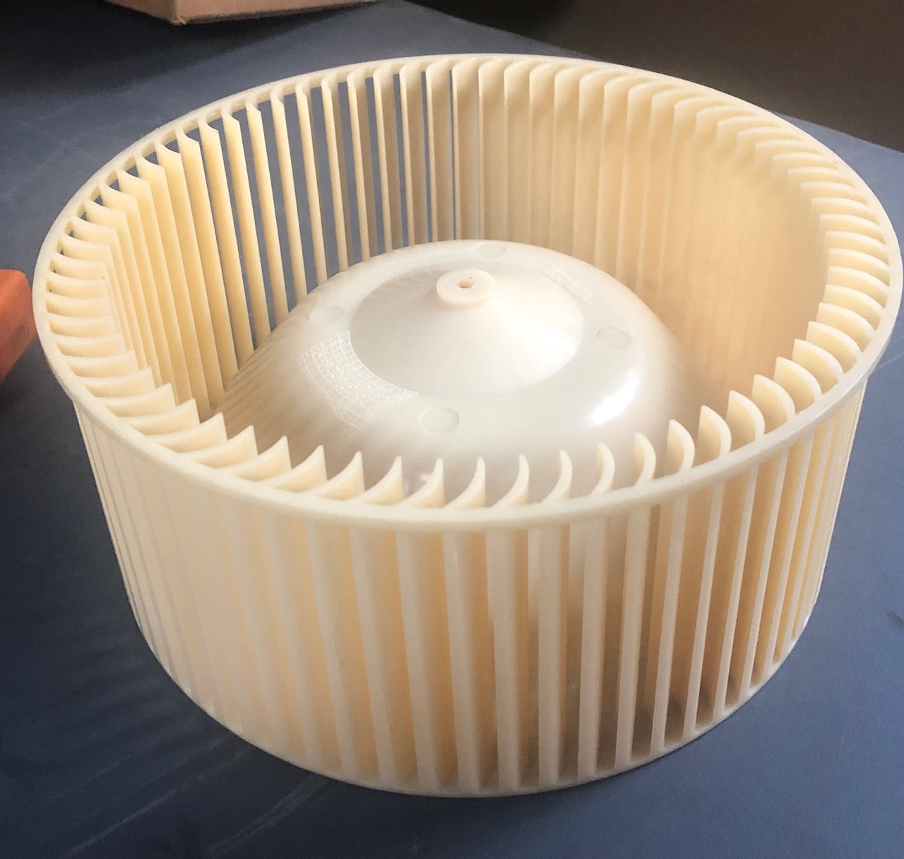 3-7/8"W X 8-7/8"Dia Convex Clockwise Single Plastic Blower Wheel w/1/4"Hub