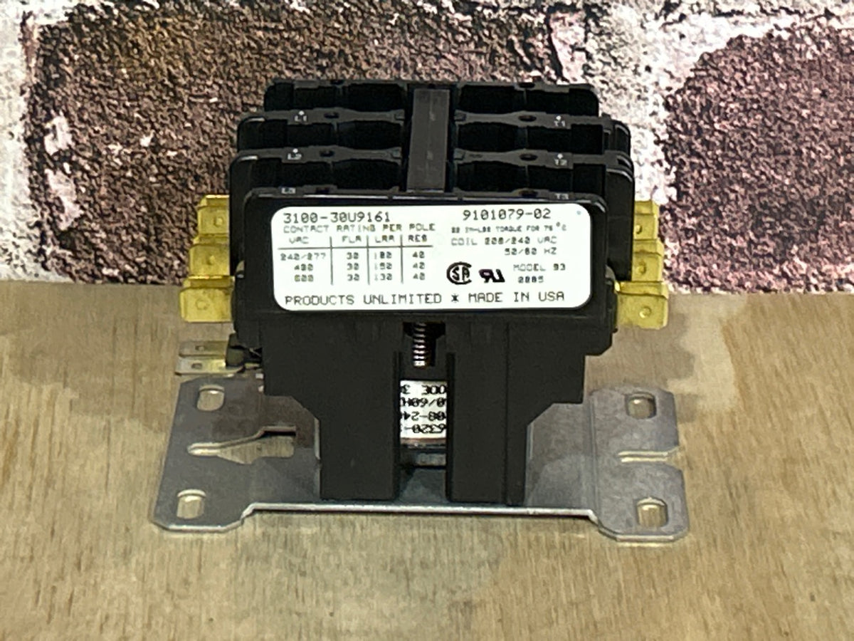 208/240 V, 50/60 Hz, 30 Amps 3 Pole Contactor
