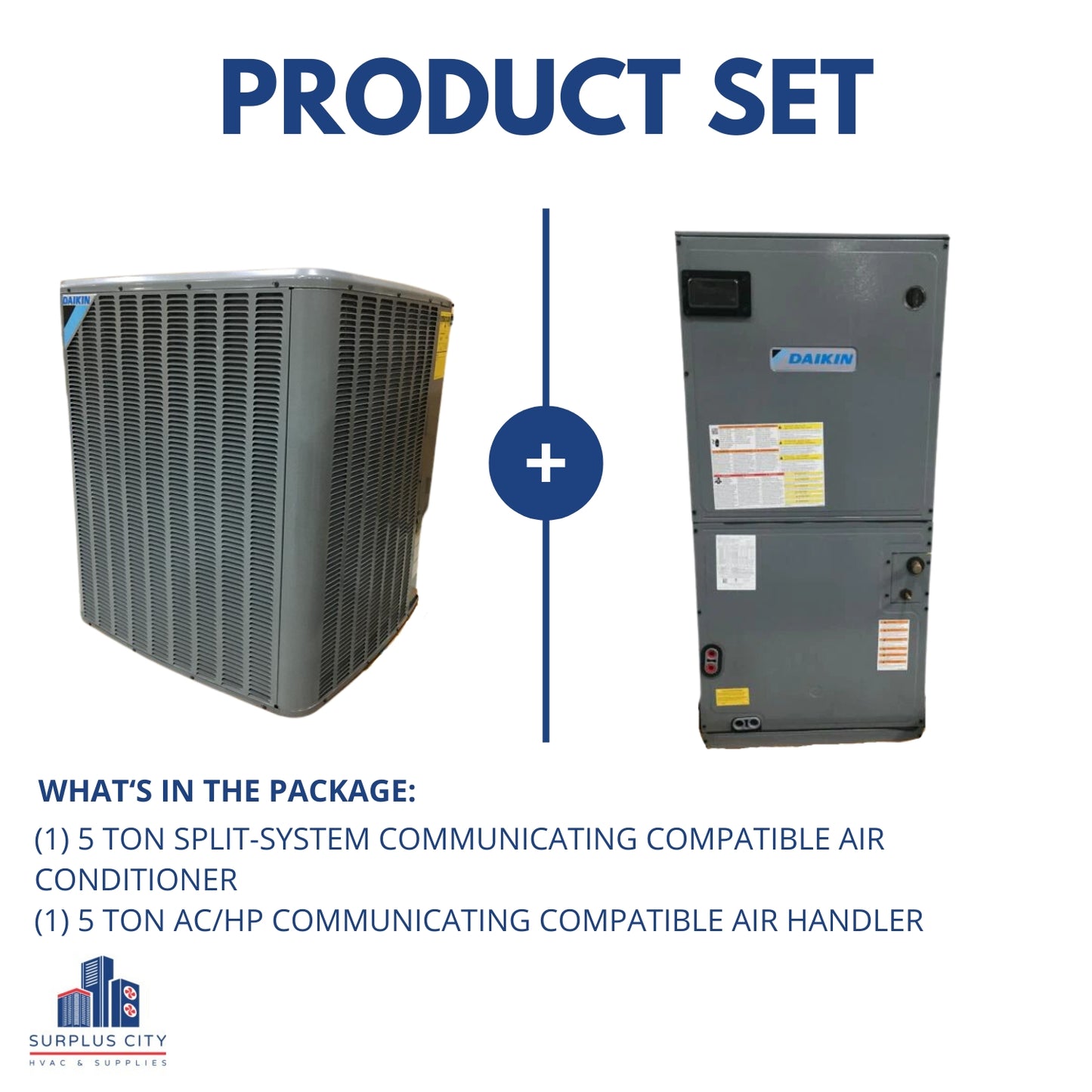 5 Ton 16 Seer Air Conditioner With 5 Ton Multi-Position Air Handler 208-230/60/1