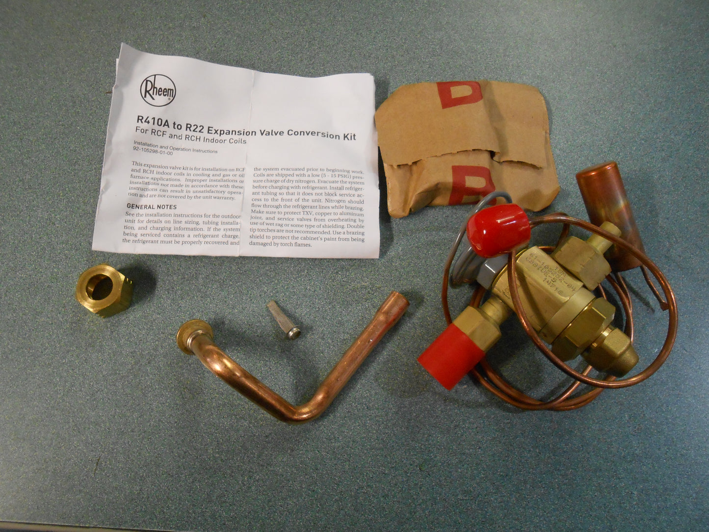 5 Ton Expansion Valve Conversion Kit for RCF and RCH Indoor Coils