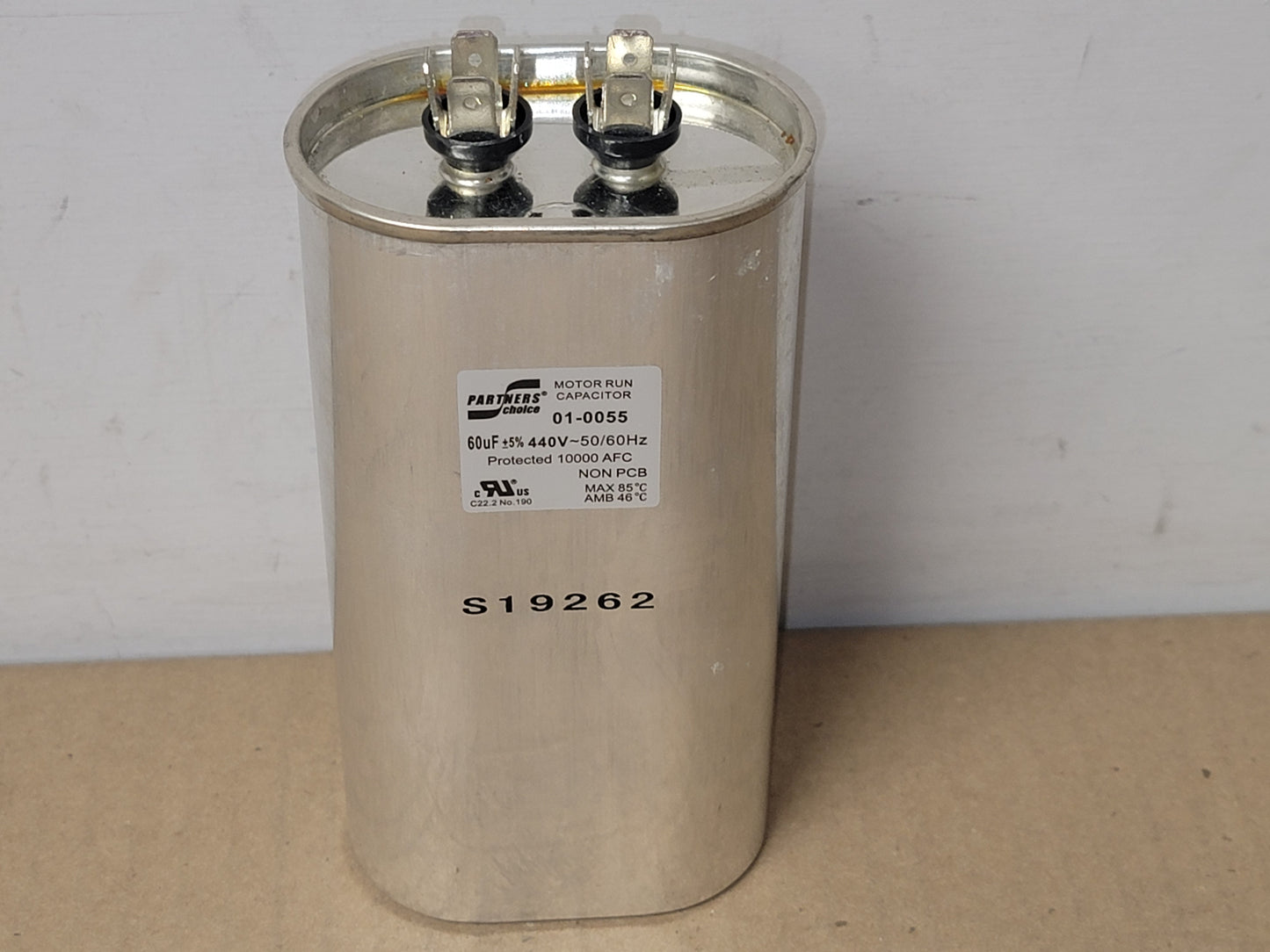 60UF x 440VAC Oval Run Capacitor