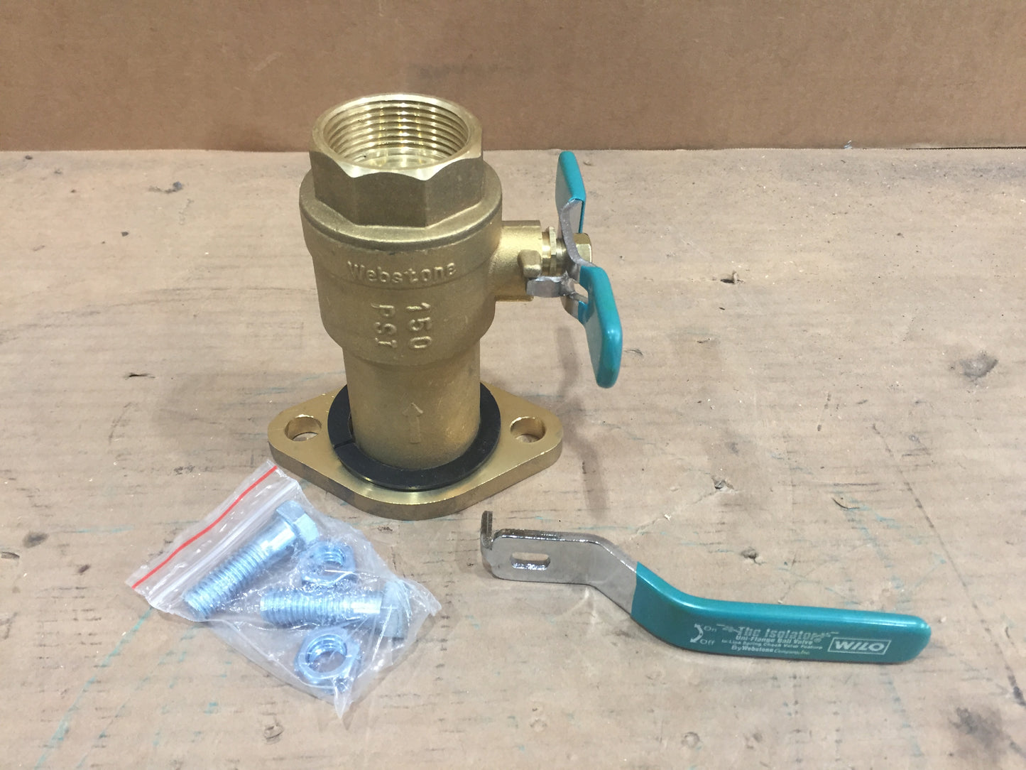 1-1/4" IPS X Flange Ball Valve w/In-Line Spring Check Valve and Rotating Flange