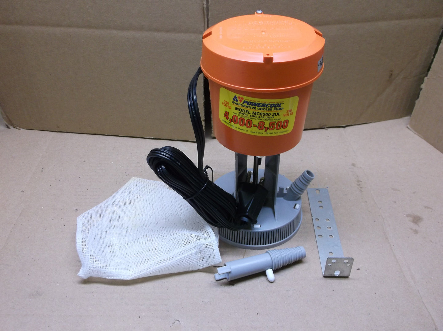 Bomba de enfriador evaporativo Powercool de 1/60 HP, 230/60/1