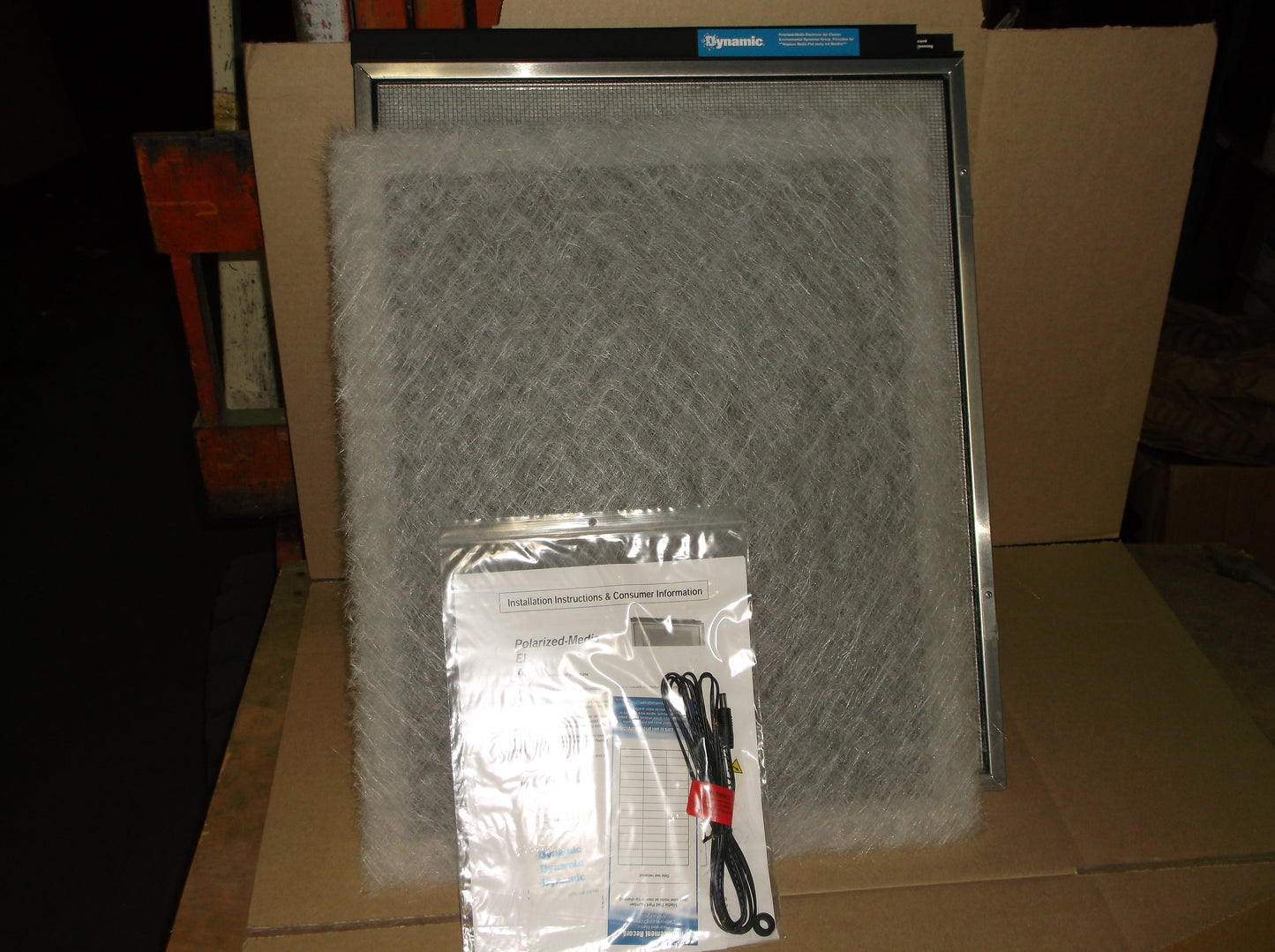 Purificador de aire electrónico con medios polarizados, 24 V CA, 60 hercios, 2 vatios, 20 x 25" x 1"