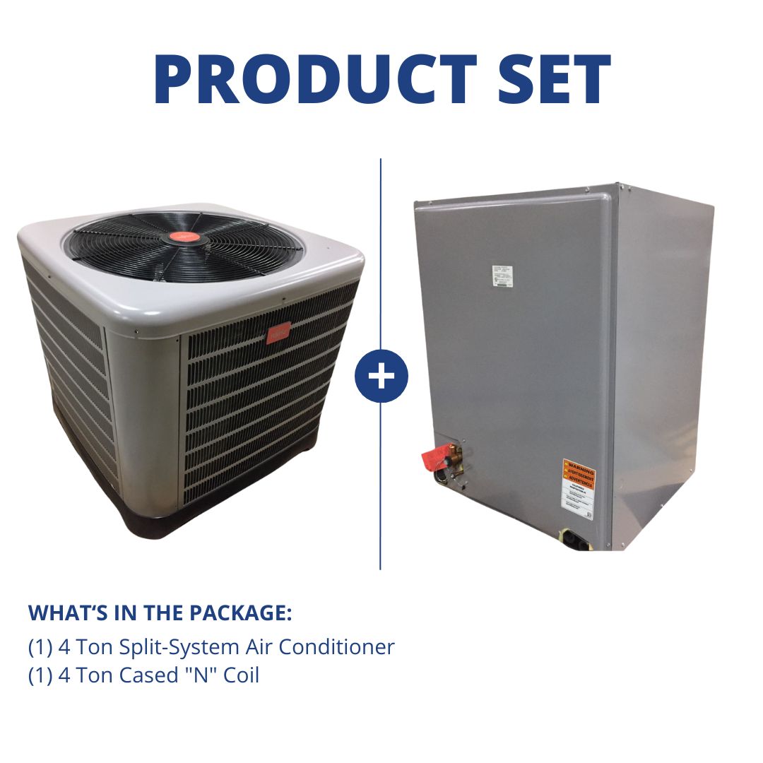 4 Ton SS AC R410A 14 Seer and 4 Ton Multi Position Cased Evap Coil ...