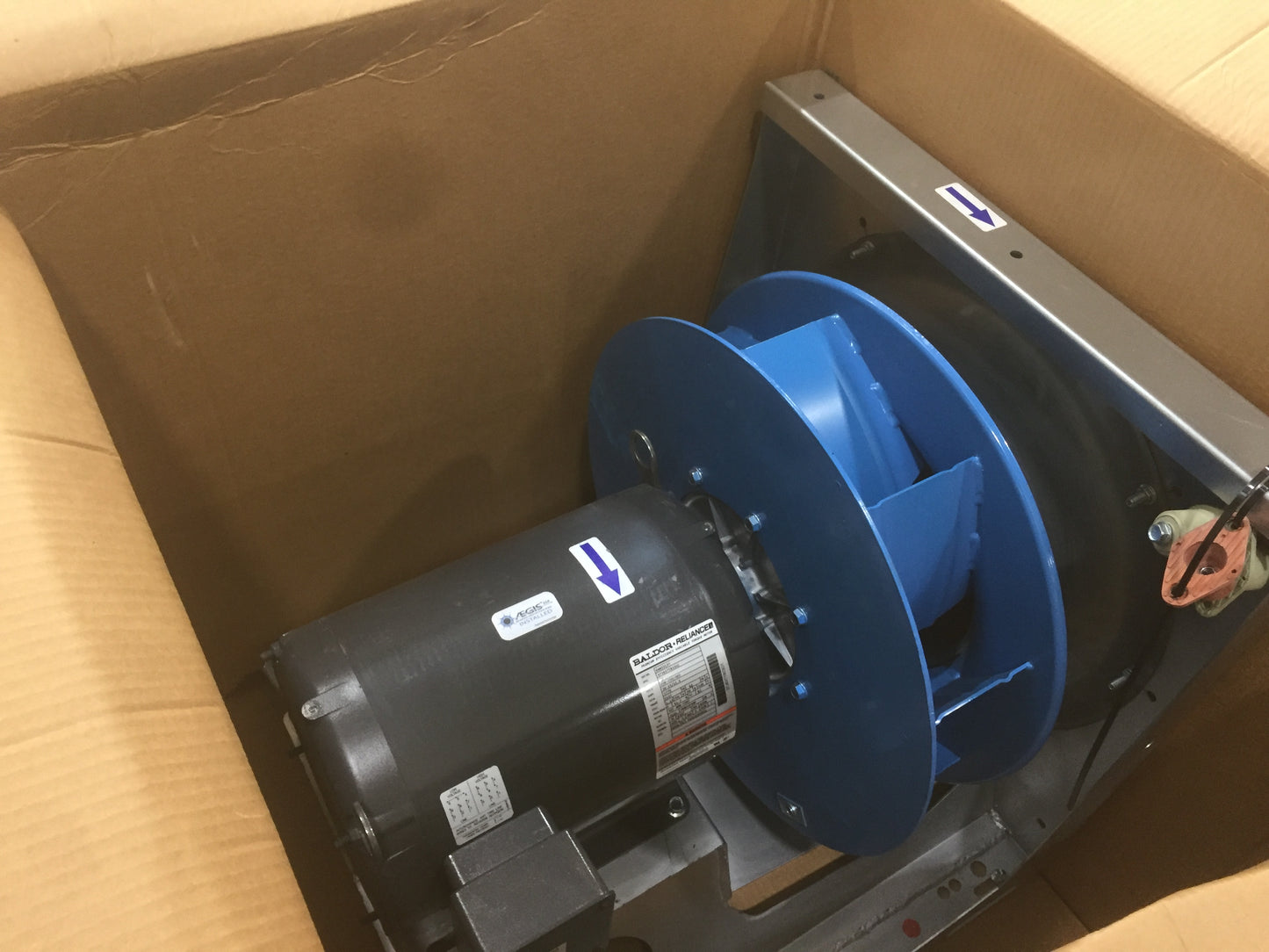 18" Single Inlet Direct Drive Plenum Fan with 10 HP 208-230/460 Volt Motor RPM 2815