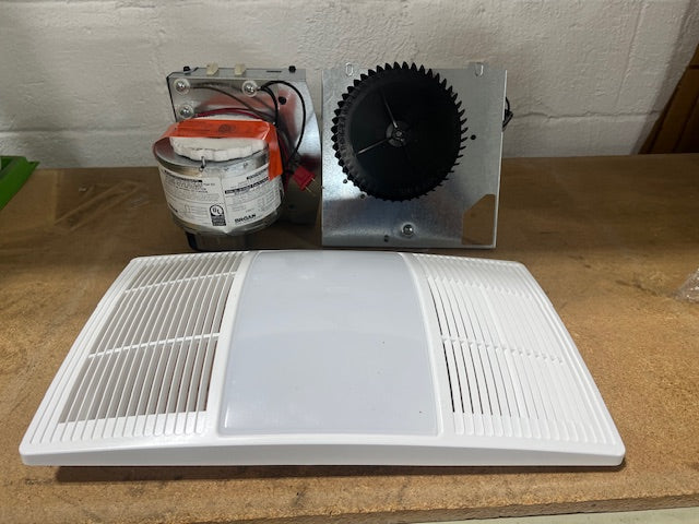 80 CFM Led/Cct 1.5 Sones Heater Fan Light Finish Pack, Voltage: 120