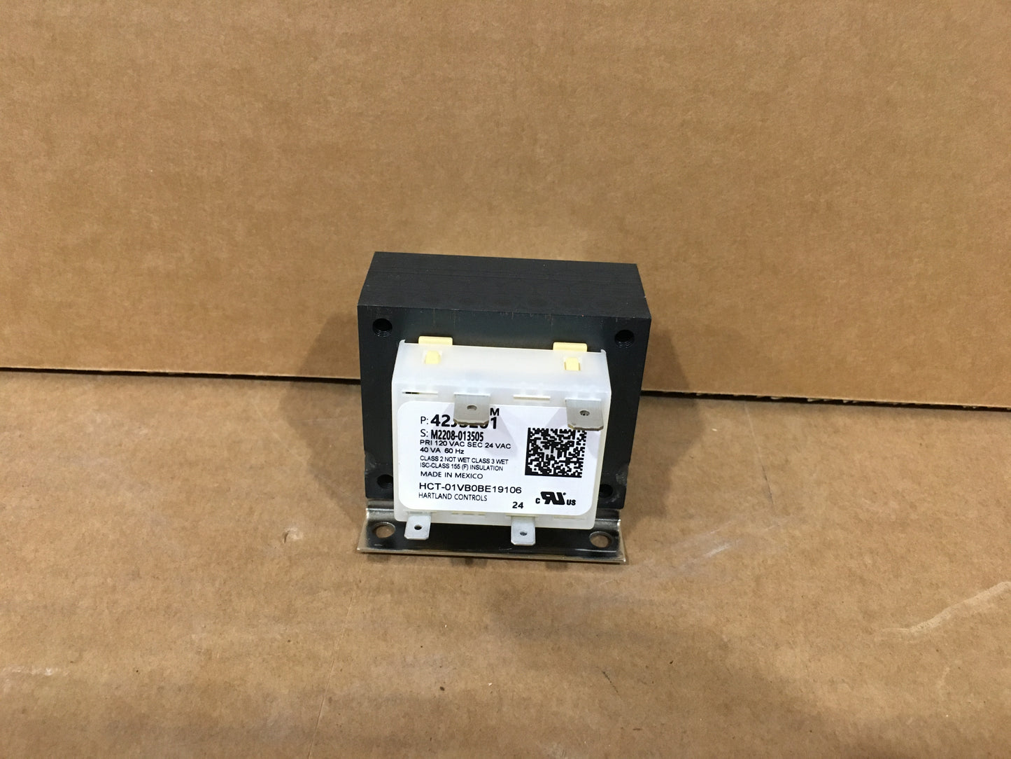 40 Amp Transformer; 120V Primary, 24V Secondary, 60Hz