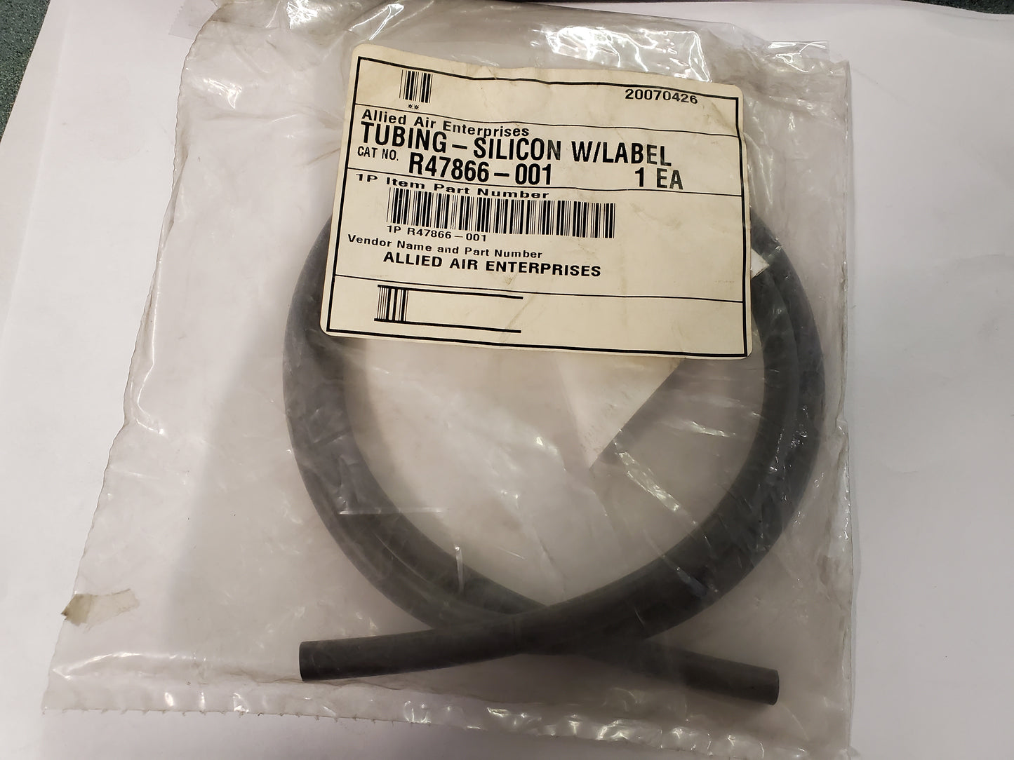 34" Silicon Tubing with Label