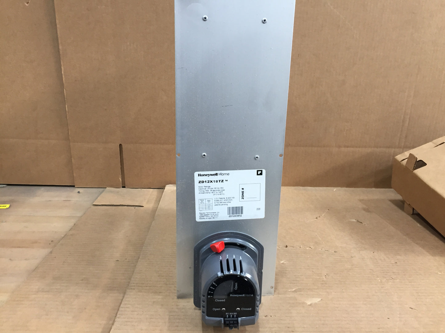 12" x 18" Truezone Damper Automatic Controlled Motorized 24 Volt Spring-Return Motor 24VAC/60Hz/8W