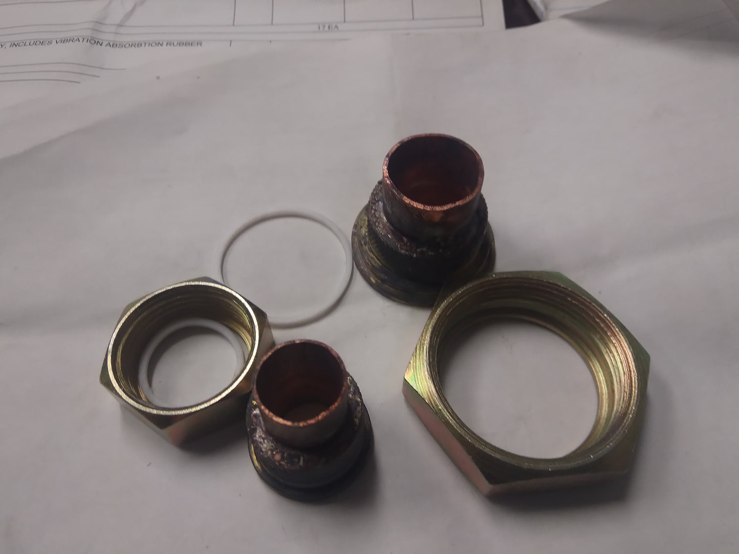 Roto Lock to Braze Connection Adapter for 2 Cylinder Conpressors