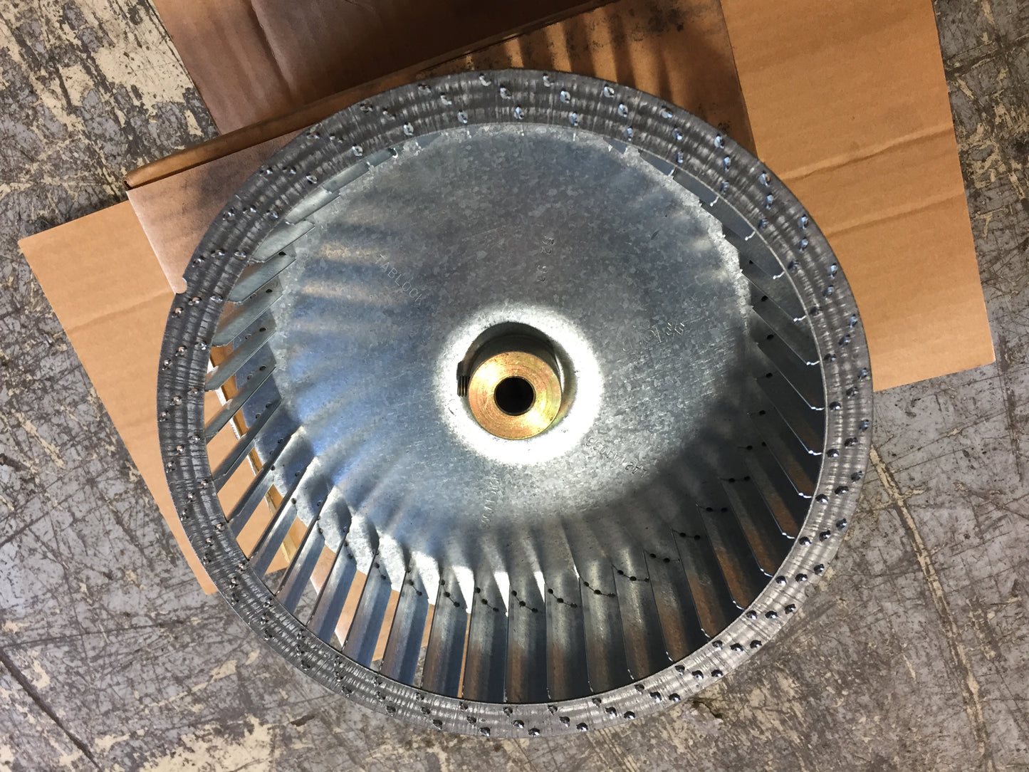 2 13/16" X 8" Dia Blower Wheel 1/2" Bore CW Rotation