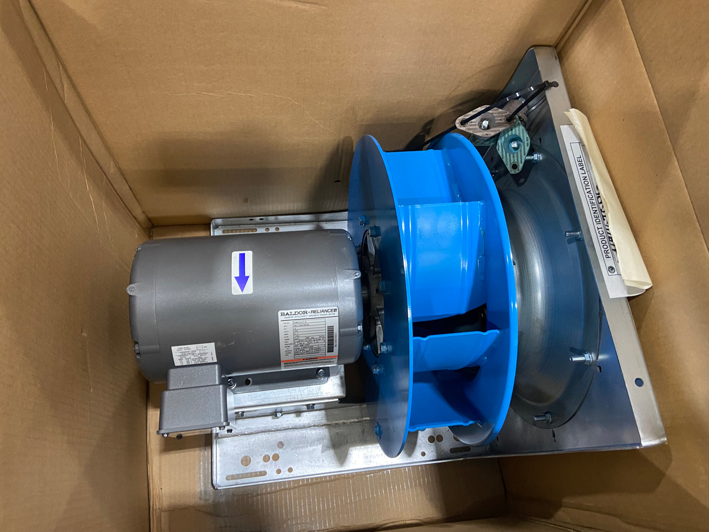 16" Single Inlet Direct Drive Plenum Fan w/7.5HP 230/460 Volt Motor RPM 3130