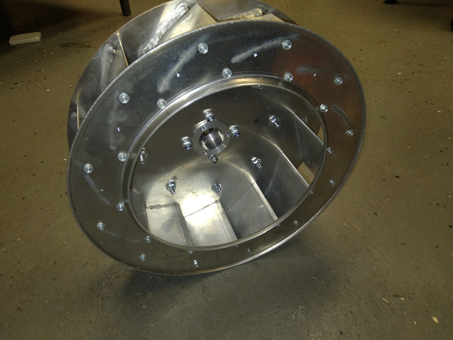 12-5/8"Dia X 3-1/4"W Centrifugal Blower Wheel; CW, 7/8" Bore