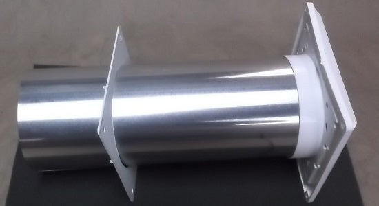 4 White Plastic Louvered Dryer Vent W/ Tail Pipe"