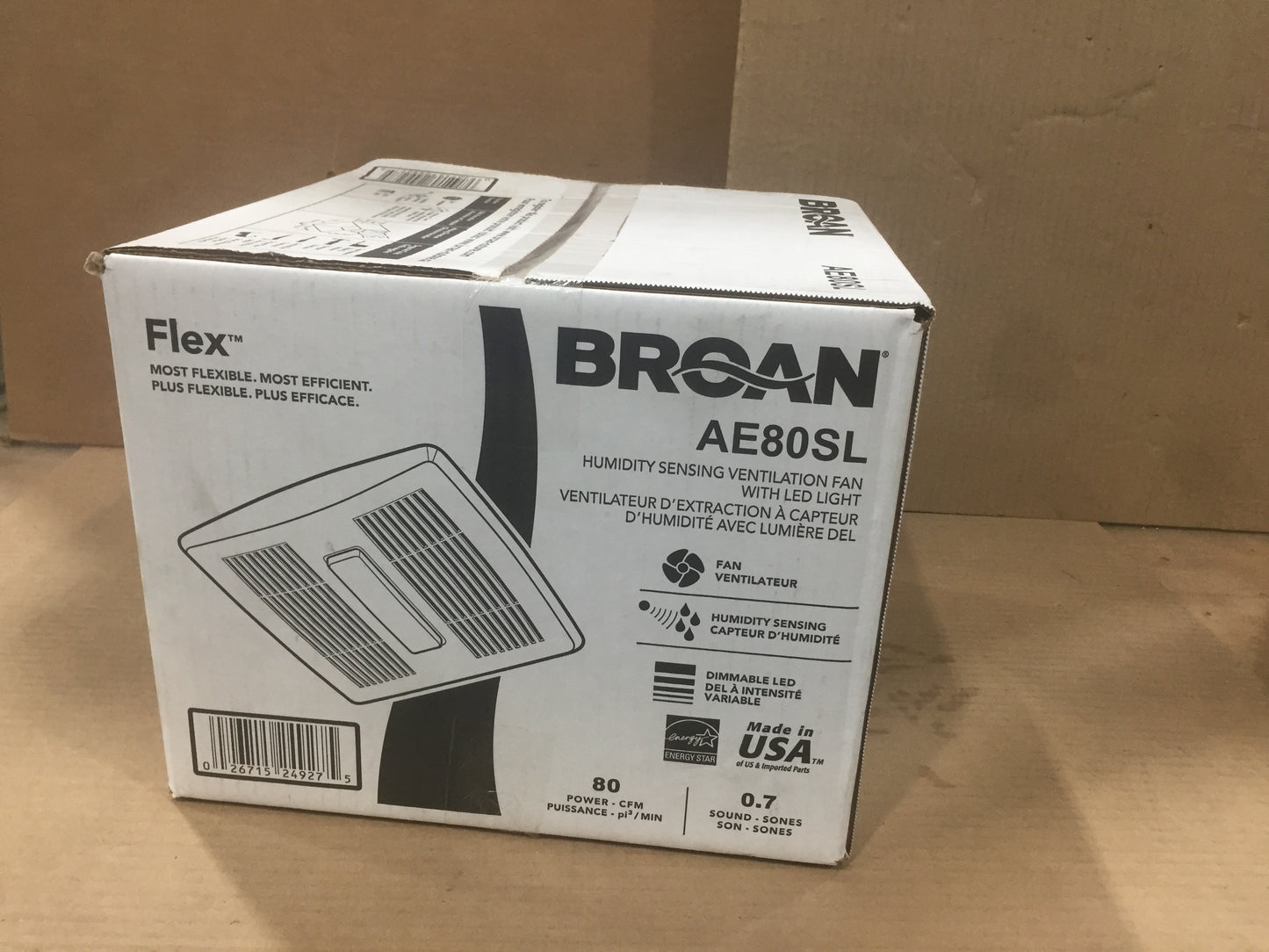 Humidity Sensing Ventilation Fan With Led Light