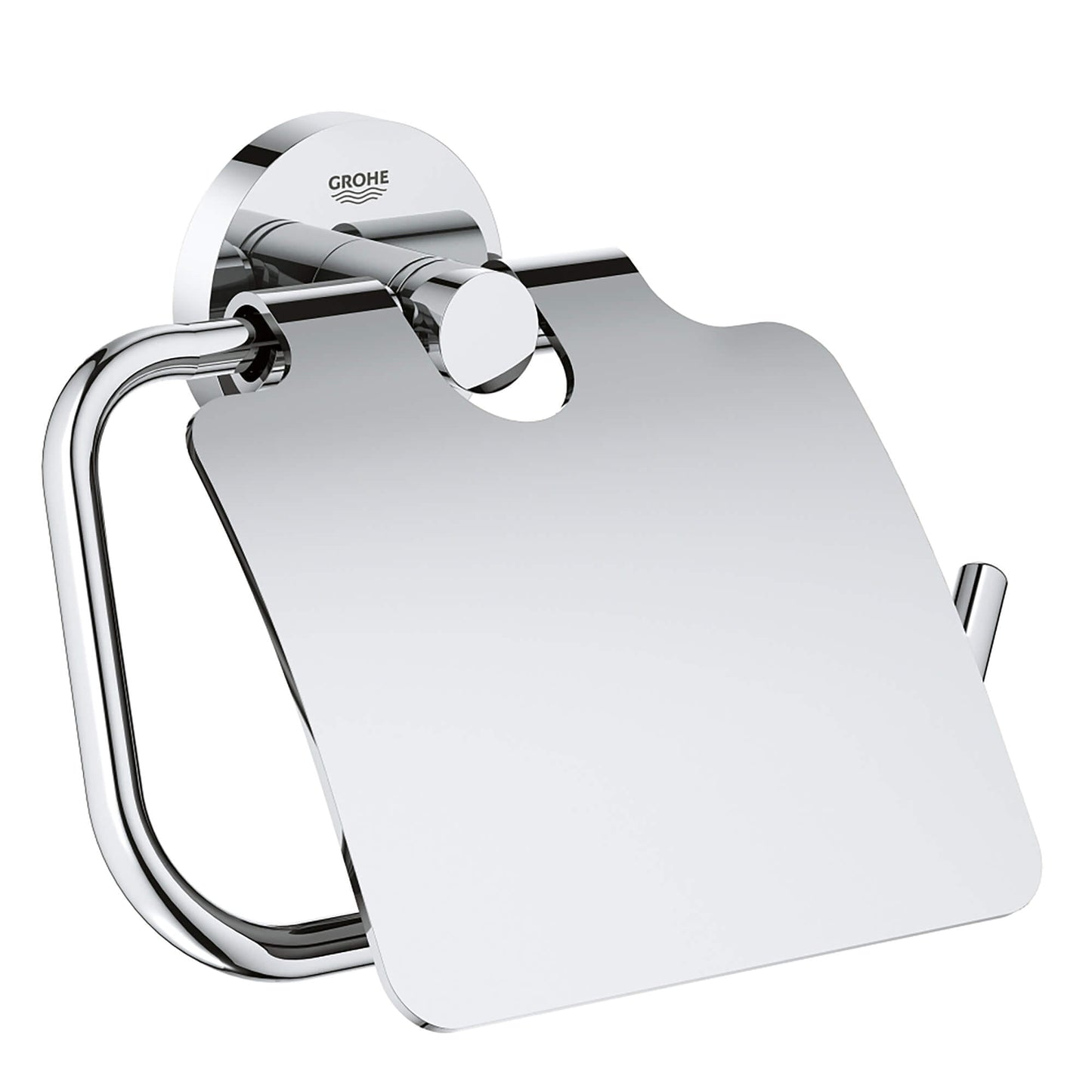 Essentials Toilet Paper Holder w/Cover, Chrome