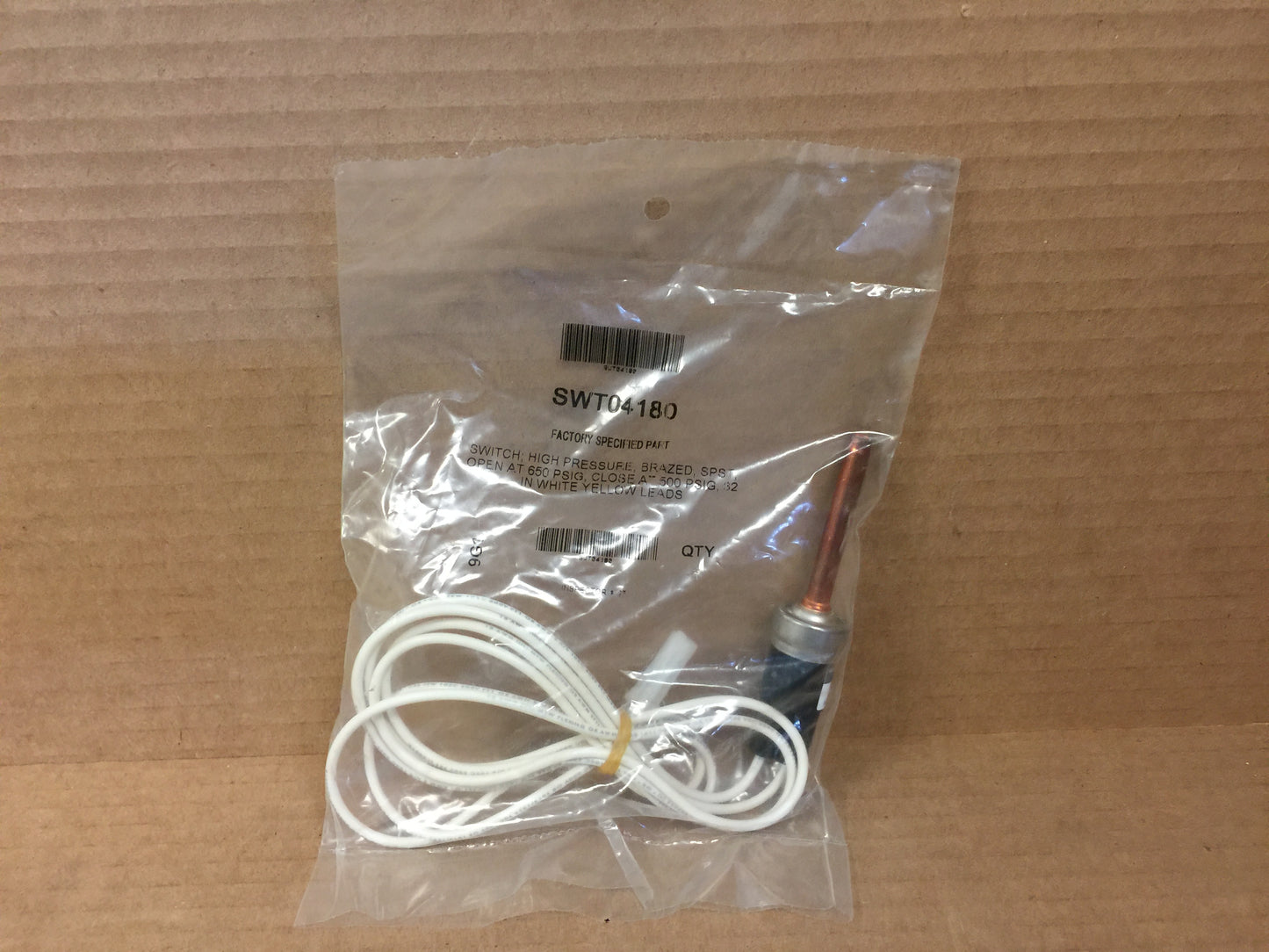 Switch; High Pressure, SPST, 240VAC