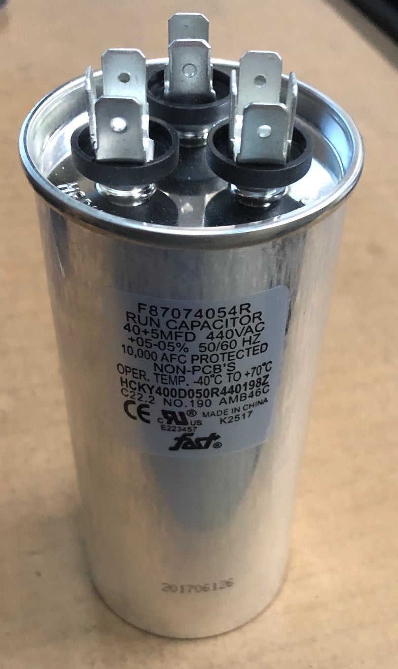 40+5 MFD x 440 VAC Round Dual Run Capacitor
