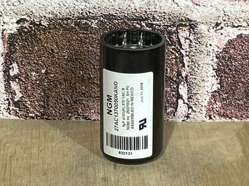 370 Vac, 5MFD 50/60 Hz, Round Capacitor