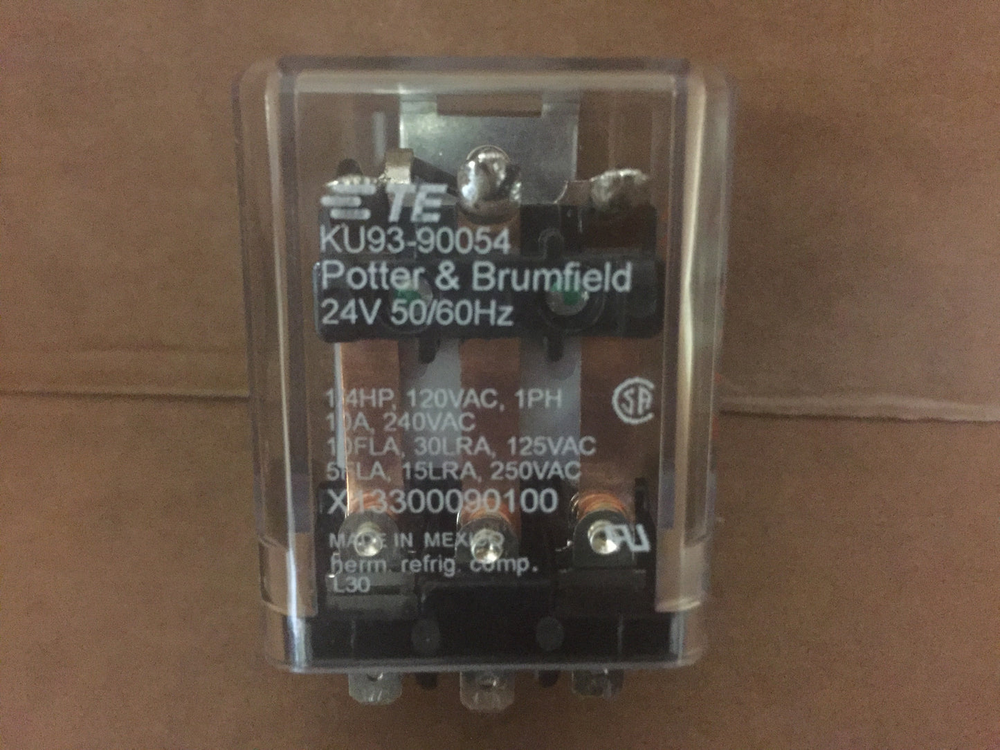 Relé de control 3PDT 212276 de Potter & Brumfield Ku93-900054