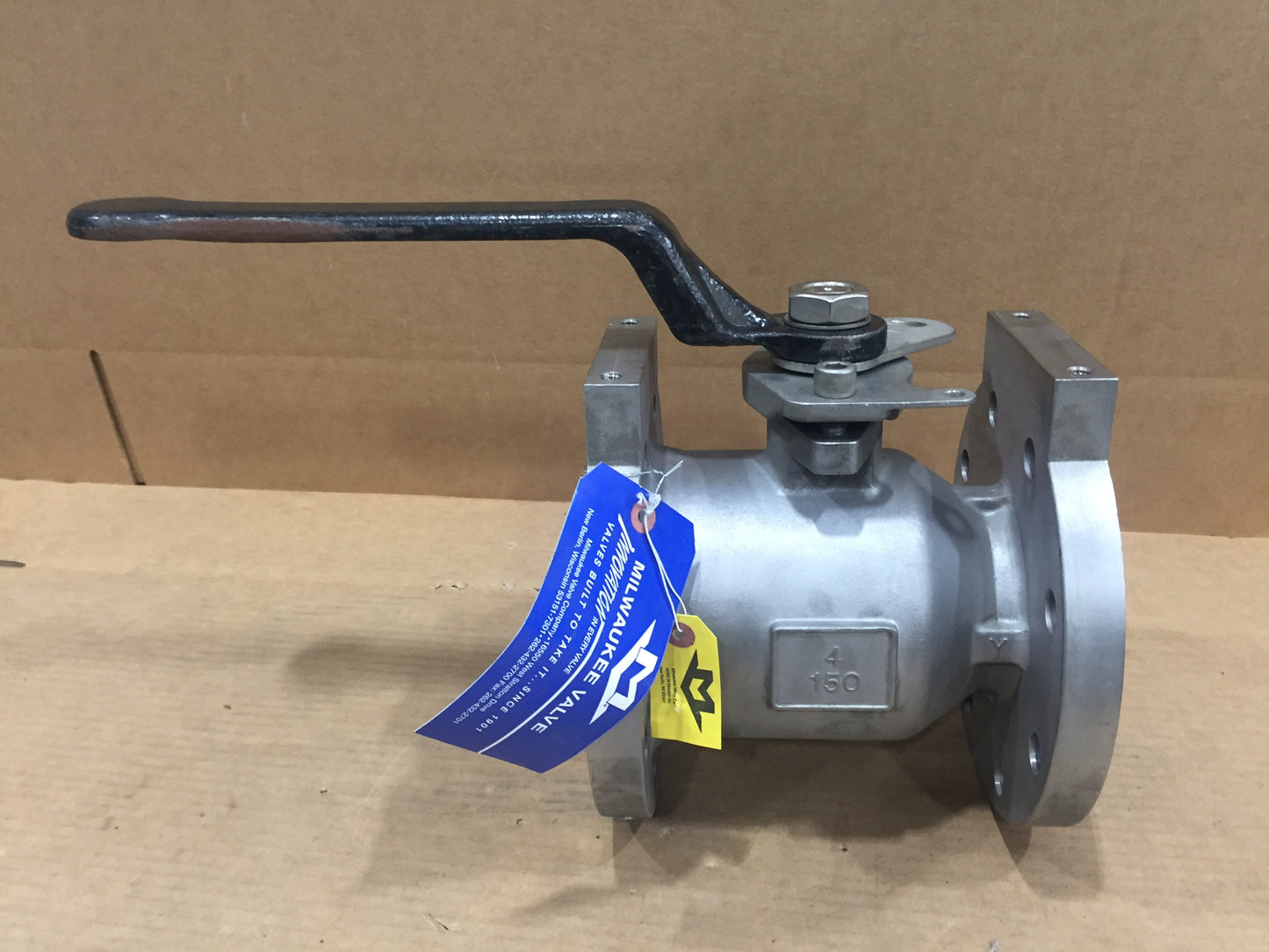 4 Stainless Steel Lever Handle Flange Ball/Stem Valve