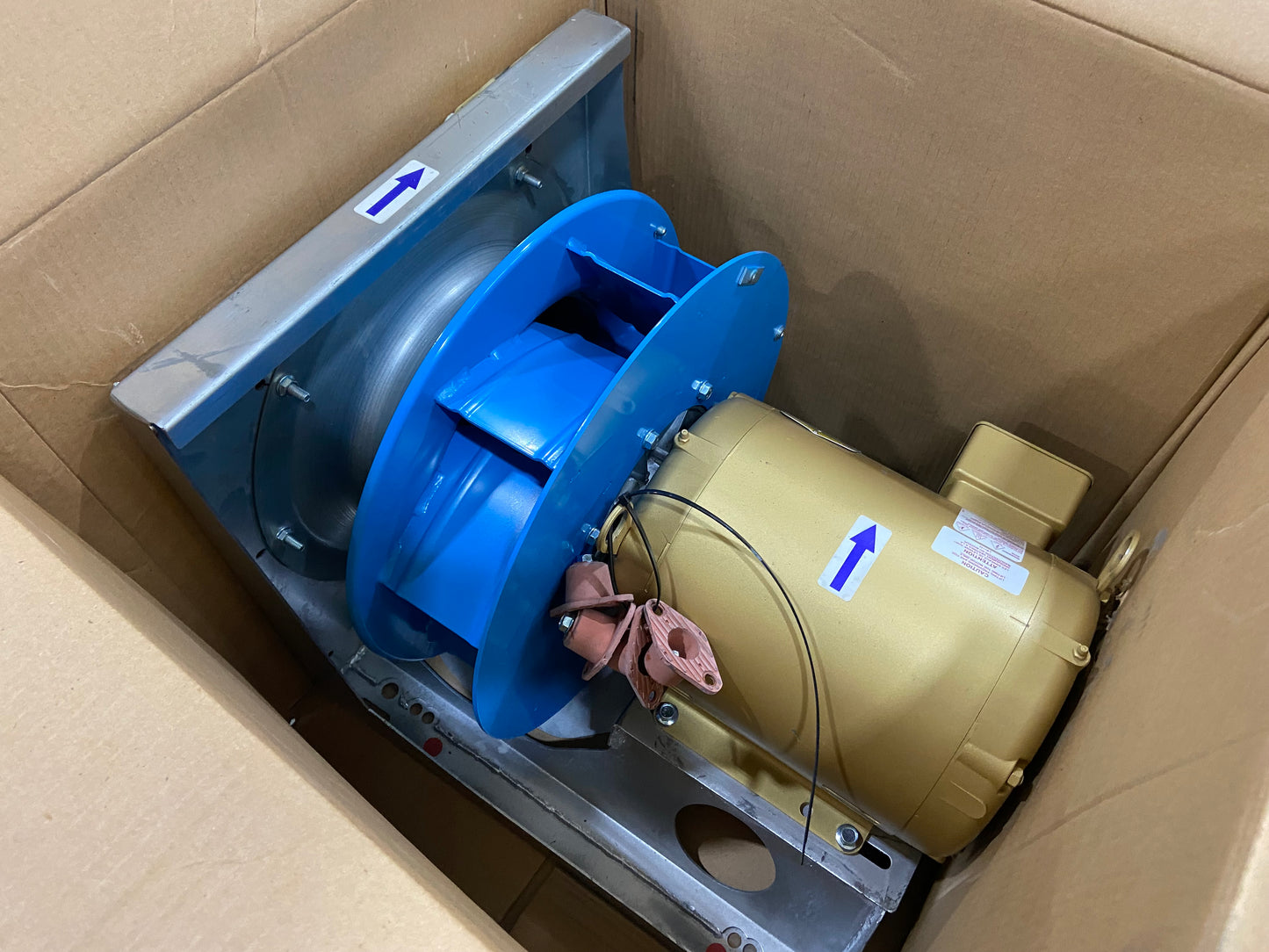 16" Single Inlet Direct Drive Plenum Fan w/7.5HP 575 Volt Motor RPM 3130