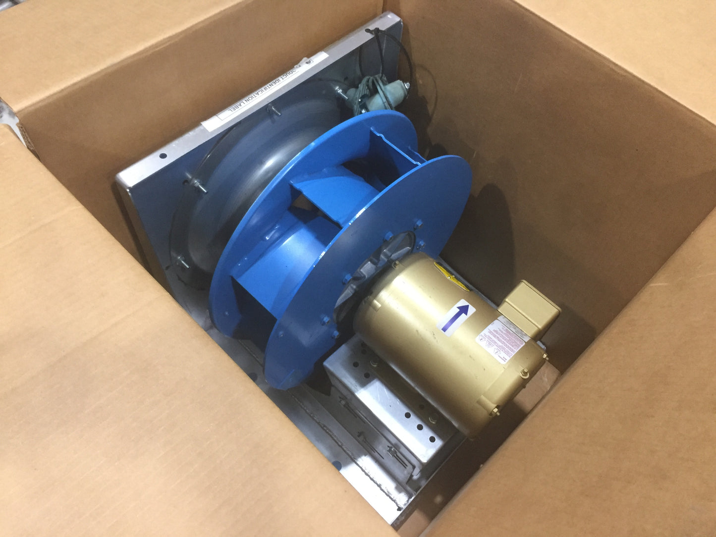 20" Single Inlet Direct Drive Plenum Fan with 2 HP 575 Volt Motor RPM 2010