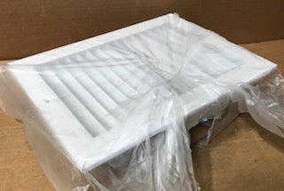 8 x 12" White Steel Double Deflection Vertical Supply Register/W Opposed-Blade Damper"