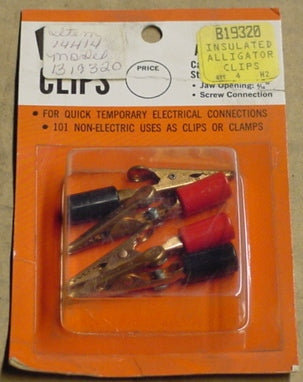 Paquete de 4 pinzas de cocodrilo de acero chapado en cadmio