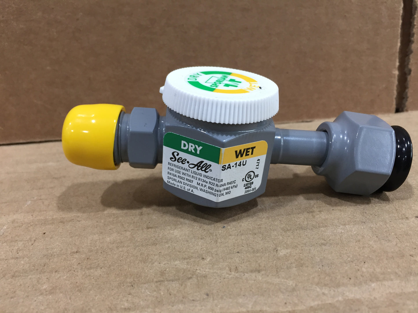 3/8" Flange, 3/4" Threaded, Moisture Liquid Indicator