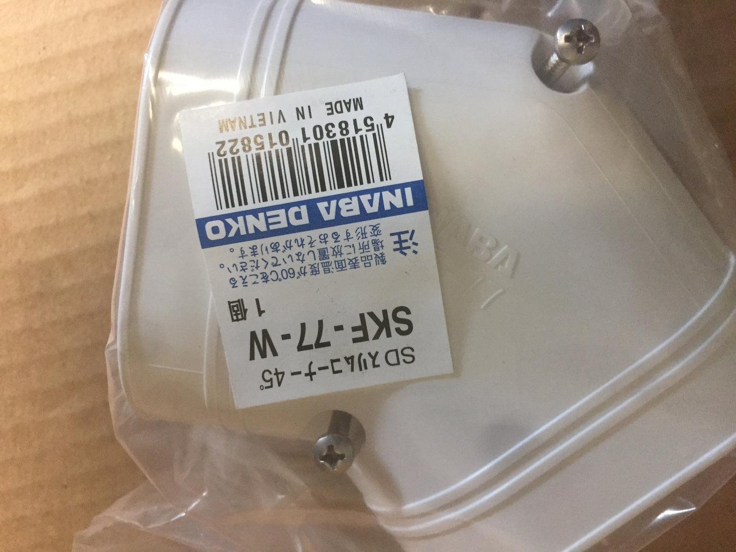 Lineset Slimduct 2-3/4". PVC 45-Degree Flat Elbow, White