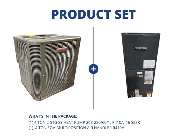 Ton 2-Stg SS Heat Pump 208-230/60/1 R410A, 16 SEER with Ton